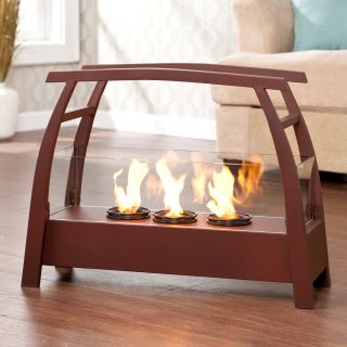 Upton Home Rustic Red Portable Indoor/ Outdoor Gel Fuel Fireplace (Red rustFinish: Powder coatedFuel requiredType of fuel: FireGlo gel fuelHolds 3 (three) cans of FireGlo gel fuel   sold separatelyEmits no smoke, odor or ashProvides up to 9000 BTUs of hea