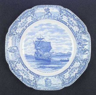 Crown Ducal Colonial Times Blue Dinner Plate, Fine China Dinnerware   Blue&White