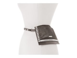 MICHAEL Michael Kors Michael Kors Haircalf Belt Bag With Pyramid Stud Flap Womens Belts (Black)