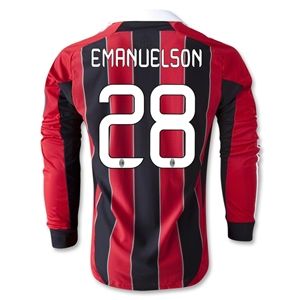 adidas AC Milan 12/13 EMANUELSON LS UCL Home Soccer Jersey