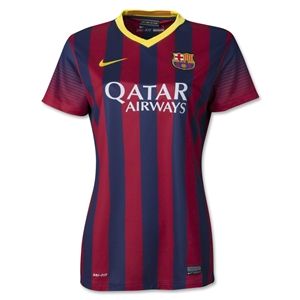Nike Barcelona 13/14 Womens Home Soccer Jersey