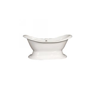 Barclay CTDS7H72HB WH Percy Cast Iron Double Slipper Tub