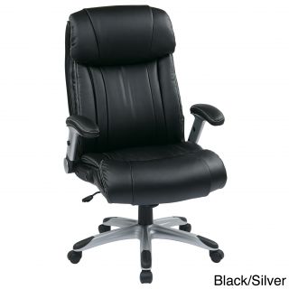 Office Star Products Work Smart Eco Leather Contour Seat And Back Executive Chair (Black, espresso Weight capacity: 250 poundsDimensions: 47 inches high x 26 inches wide x 30.25 inches deepSeat dimensions: 20 inches high x 21.5 inches wide x 4.5 inches de