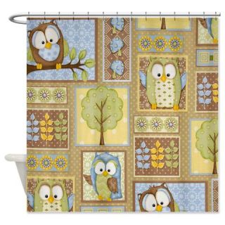CafePress Natures Baby Blue Owls Shower Curtain Free Shipping! Use code FREECART at Checkout!