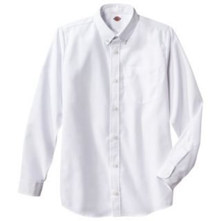 Dickies Boys Long Sleeve Oxford Shirt   White S