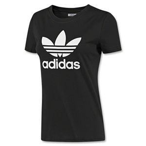 adidas Originals Womens adi Trefoil T Shirt (Blk/Wht)