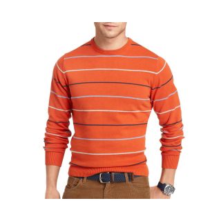 Izod Fine Gauge V Neck Sweater, Orange, Mens