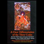 Clear Differentiation of Three Codes : Essential Distinctions among the Individual Liberation, Great Vehicle, and Tantric Systems