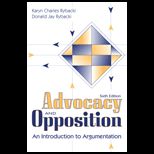 Advocacy and Opposition: Introduction to Argumentation