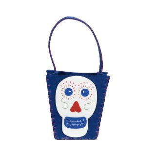 Day of the Dead Tote Bag, Blue