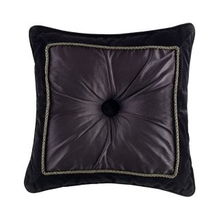 Croscill Classics Danielle 16 Square Decorative Pillow, Black