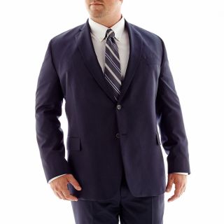 Stafford Travel Suit Jacket   Portly, Navy, Mens