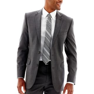Stafford Gray Pinstripe Suit Jacket, Grey, Mens