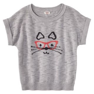 Mossimo Supply Co. Juniors Short Sleeve Graphic Sweater   Millstone Gray S(3 5)