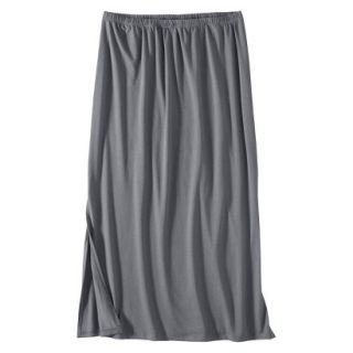 Mossimo Womens Plus Size Double Slit Maxi Skirt   Gray 4