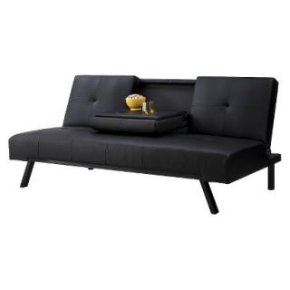 Sleeper Sofa: Wynn Cupholder Sofa Bed   Black