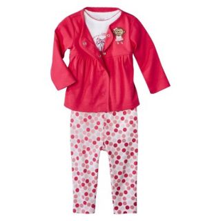 Just One YouMade by Carters Newborn Girls 3 Piece Set   Pink 9 M