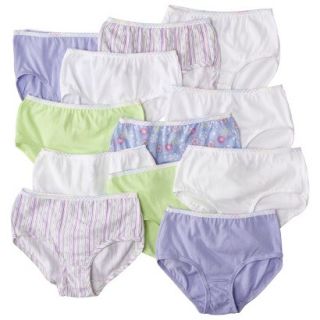 Fruit Of The Loom Girls 12 Pack Brief   Assorted 10