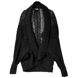 Mossimo Supply Co. Juniors Open Weave Cocoon Sweater   Black XS(1)