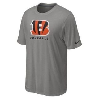 Nike Legend Elite Logo (NFL Cincinnati Bengals) Mens Shirt   Grey Heather