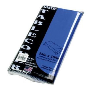 Rectangular Plastic Table Cover 6 pk.   Blue (54x108)