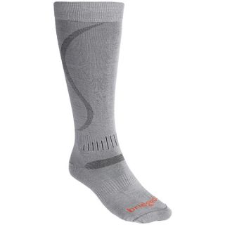 Bridgedale Ultralight Ski Socks   Merino Wool  Over the Calf (For Men)   GREY (L )