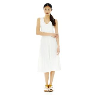 JOE FRESH Joe Fresh Sleeveless Ruffle Midi Dress, White