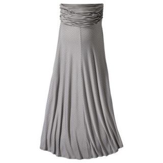 Merona Maternity Fold Over Waist Maxi Skirt   Dark Gray/Medium Gray XS