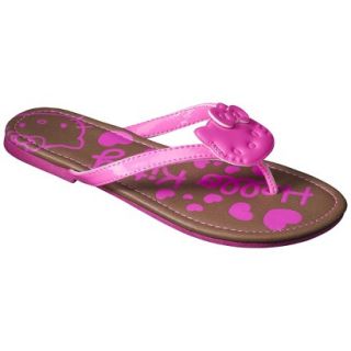 Girls Hello Kitty Flip Flop Sandals   Neon Pink M