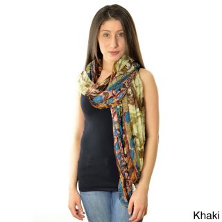 La77 Village inspired Womens Animal And Floral print Scarf