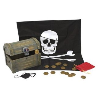 Melissa & Doug Deluxe Wooden Pirate Treasure Chest