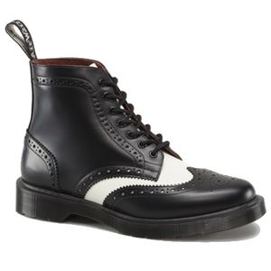 Dr Martens Mens Affleck Brogue Boot Black Off White Smooth Boots, Size 12 M   R14953002