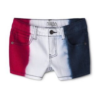 Circo Girls Dip Dye Jean Short   Red/White/Blue XL