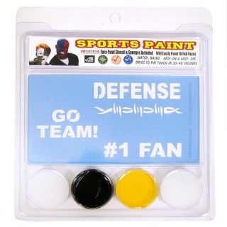 Black and Yellow Sports Fan Face Paint Set