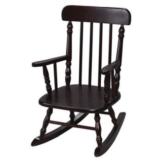 Kids Rocking Chair: Gift Mark Childrens Spindle Rocking Chair   Dark Brown