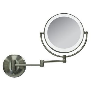 Zadro Dual LED Lighted Wall Mount Mirror   1X & 10X Magnification