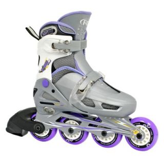 Girls Roller Derby Cobra Adjustable Inline Skate   Gray/ Lavender (Medium 2 5)