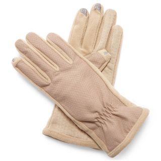 Isotoner Stretch Gloves, Camel, Womens