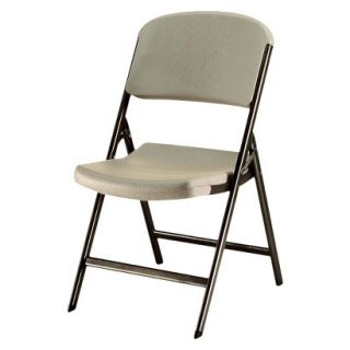 Folding Chair Lifetime Heavy Duty Folding Chair   Almond