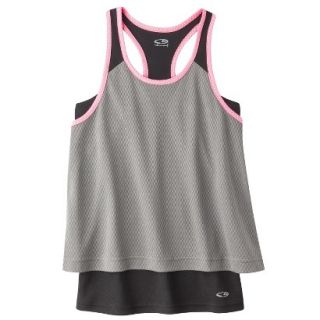 C9 by Champion Girls 2 Fer Fashion Tank Top   Gray XS