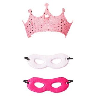 Little Adventures Pink Crown Cape w/ Hero Fuchsia/White Mask