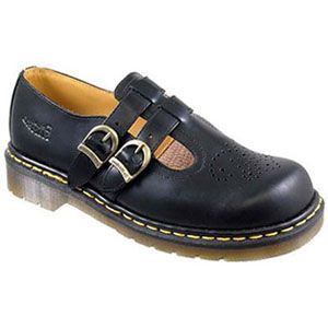Dr Martens Womens 8065 Double Strap Mary Jane Black Smooth Shoes, Size 5 M   R12916001