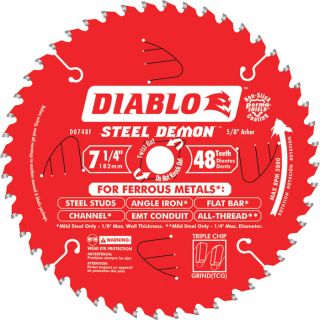Freud Diablo Steel Demon Metal Cutting Saw Blade   7 1/4 Inch x 48T, Model