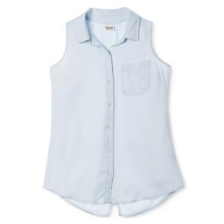 Mossimo Supply Co. Juniors Sleeveless Shirt   Lunar Blue XL(15 17)
