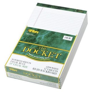 TOPS Docket Perforated Pads   White (50 Sheets Per Pad)