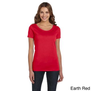 Alternative Alternative Womens Organic Cotton Scoop Neck T shirt Red Size M (8  10)