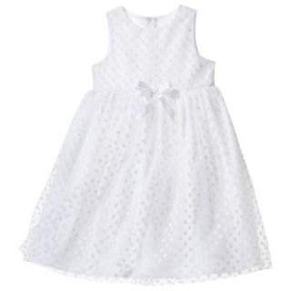 TEVOLIO Infant Toddler Girls Empire Dress   White 24 M