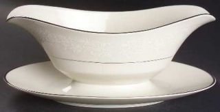 Japan China Ivory Fantasy Gravy Boat with Attached Underplate, Fine China Dinner