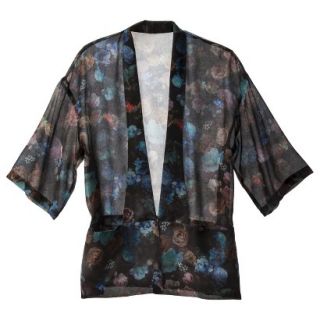 Mossimo Womens Sheer Kimono Jacket   Black M