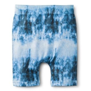 Xhilaration Girls Seamless Tie Dye Bike Short Legging   Blue M/L